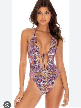 LULI FAMA tiki One Piece Swimsuit